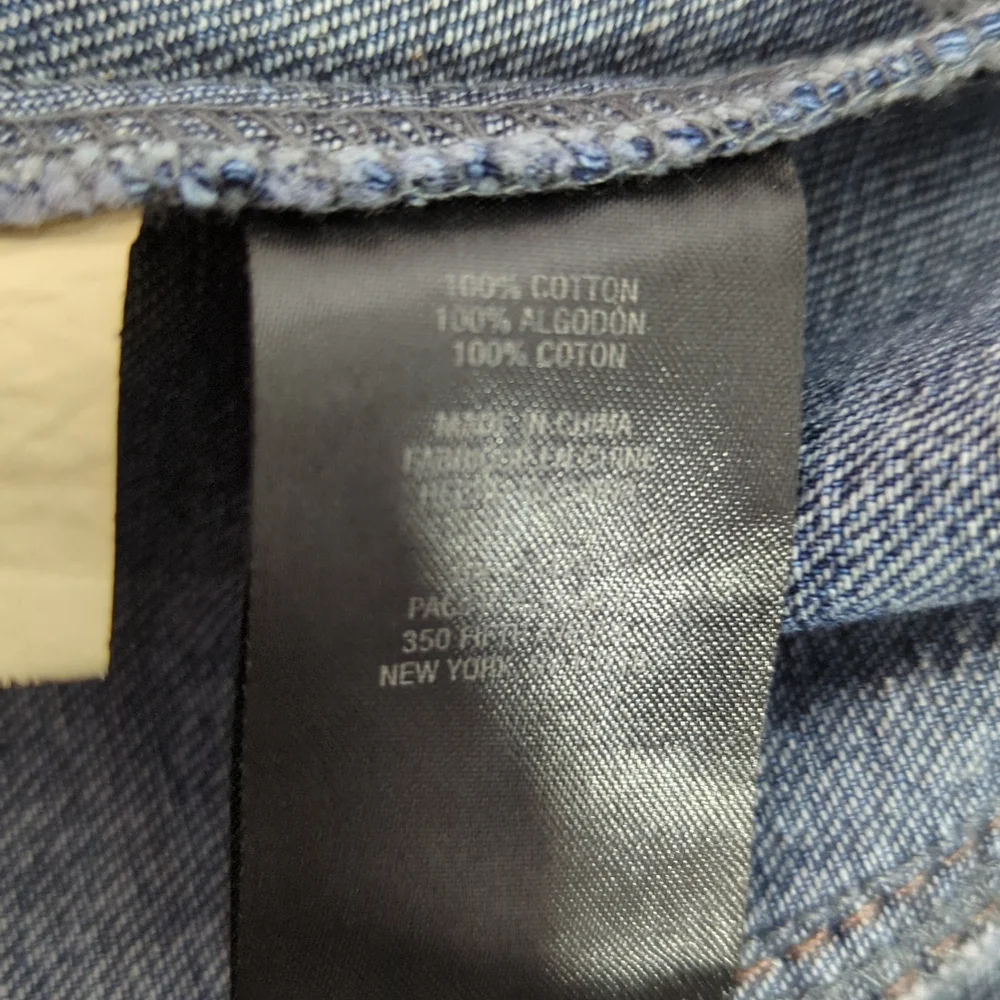 Jones New York Blue Jean Jacket, Dark Wash Size M - Picture 10 of 11